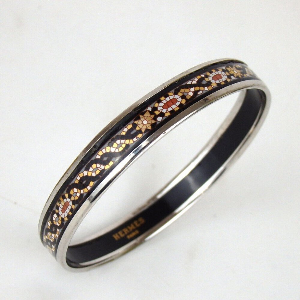 Authentic HERMES Emile Bangle Pottery/metal